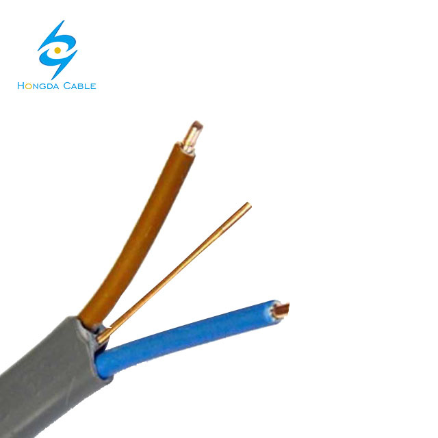 2c+E Solid Copper Wire Twin and Earth Wire Electrical Cable