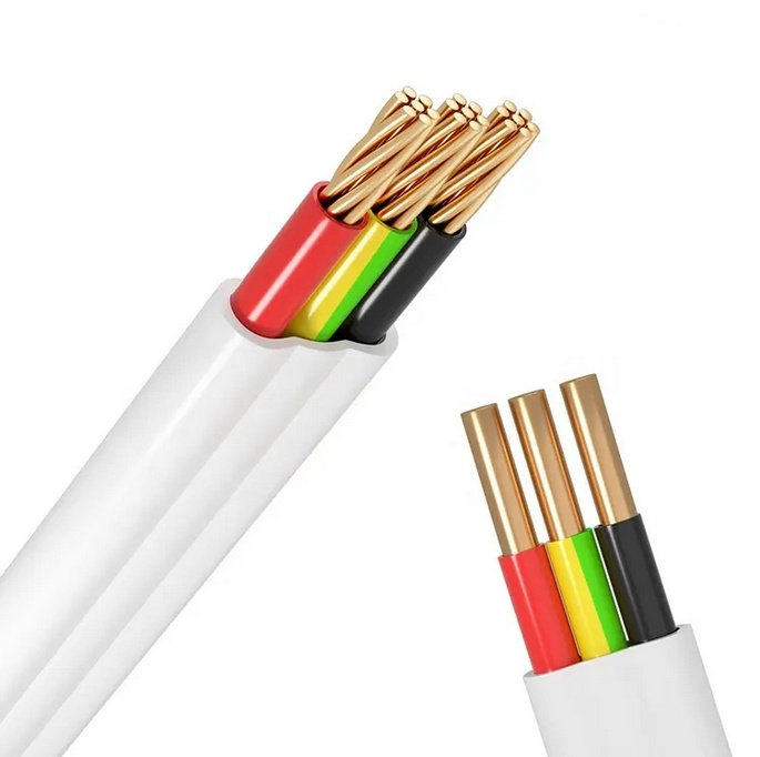 2core+Earth 1.5mm 2.5mm 4mm 6mm Cable plano TPS de doble y tierra