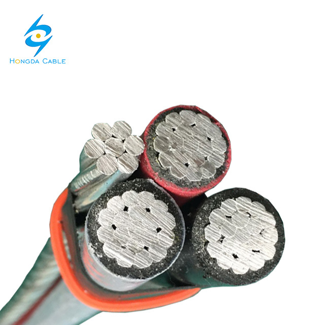 3+1 Core Quadruplex 2/0 1/0 AWG Service Drop Aluminum ABC Cable