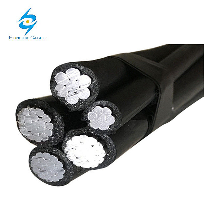3X50+1X16+1X54, 6mm2 Twist Wire ABC Aluminum Overhead Bundle Cable 0.6/1kv