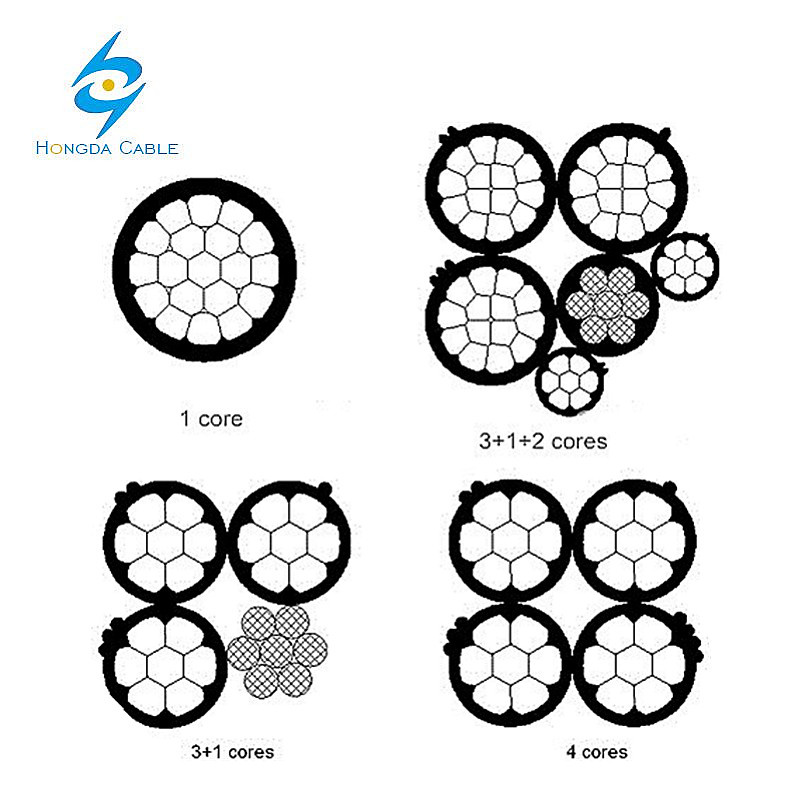 4/0AWG Triplex Aluminum Cable XLPE Insulated Overhead Drop Wire