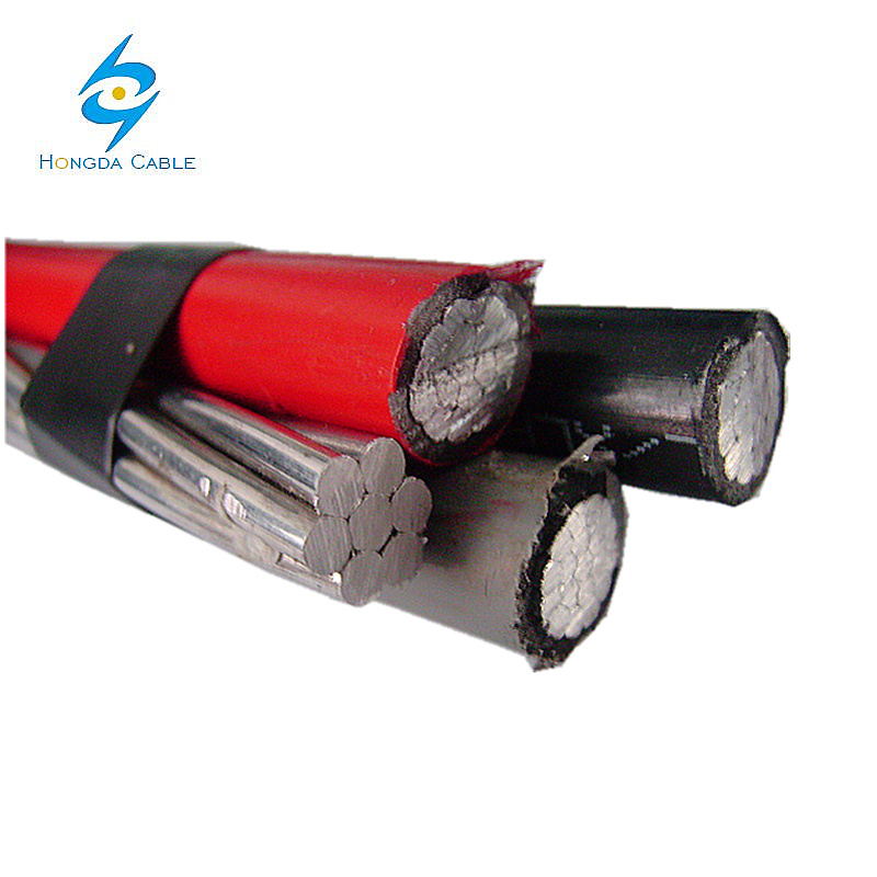 4 Core 70mm 50mm 35mm 25mm XLPE PE Coated Aerial Bundled ABC Aluminium Cable