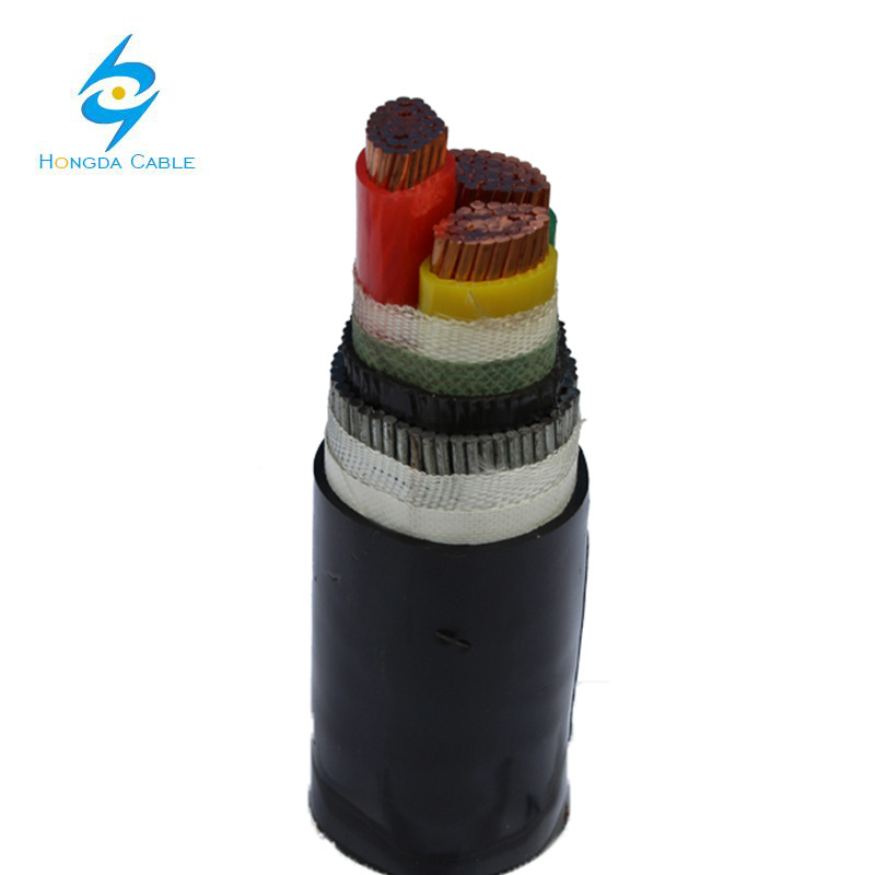 600/1000V 3X185mm2 Copper XLPE/PVC Sheath Steel Wire Armoured Power Cable