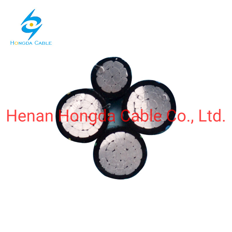 600V 3 X 150+70mm Aerial Service Drop AAC Conductor ABC Cable