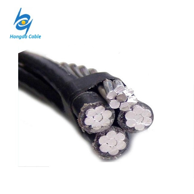 600V AAAC Neutral Messenger Shetland Overhead Quadruplex Service Drop ABC Cable