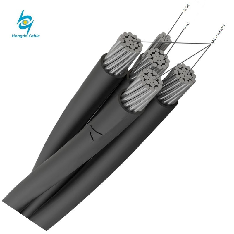 600V Cable Aéreo Dúplex de Aluminio Conductor Aislado XLPE 16mm