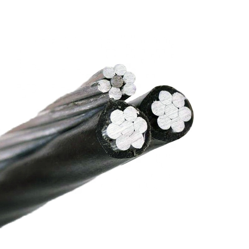 600V Triplex 4 AWG AAC/XLPE ACSR 4/7 Azul periwinkle 4 Calibre de cable de aluminio aéreo ABC