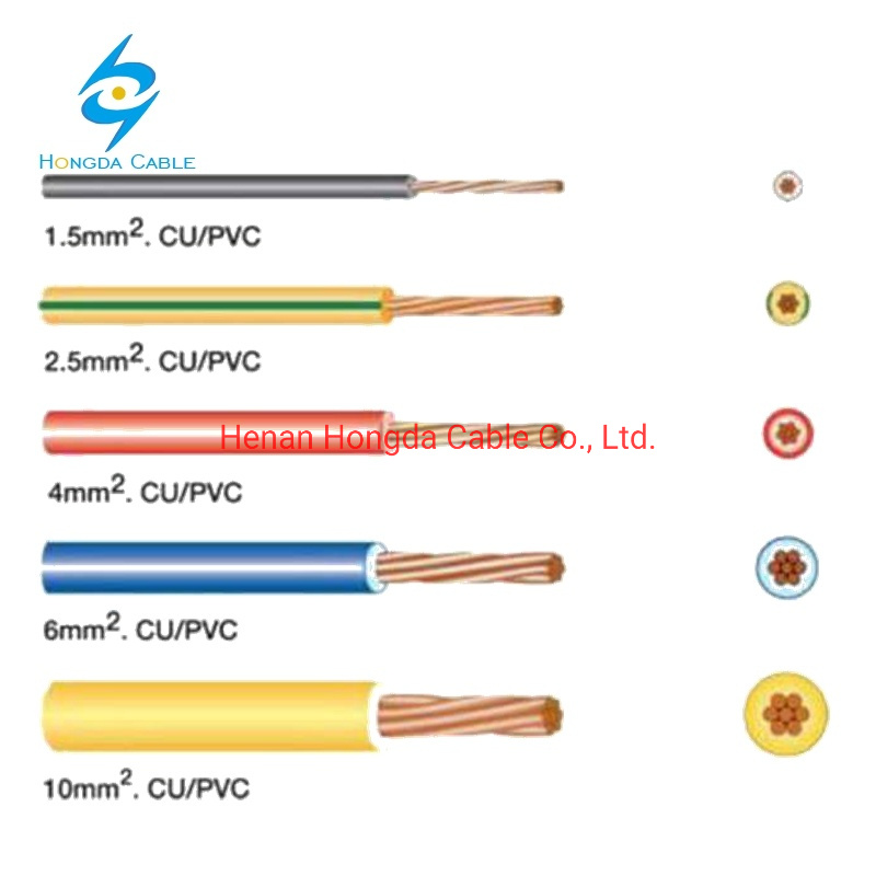 7 Strings Stranded Copper Building Electrical Wire 1.5mm 2.5mm 4mm 6mm 10mm