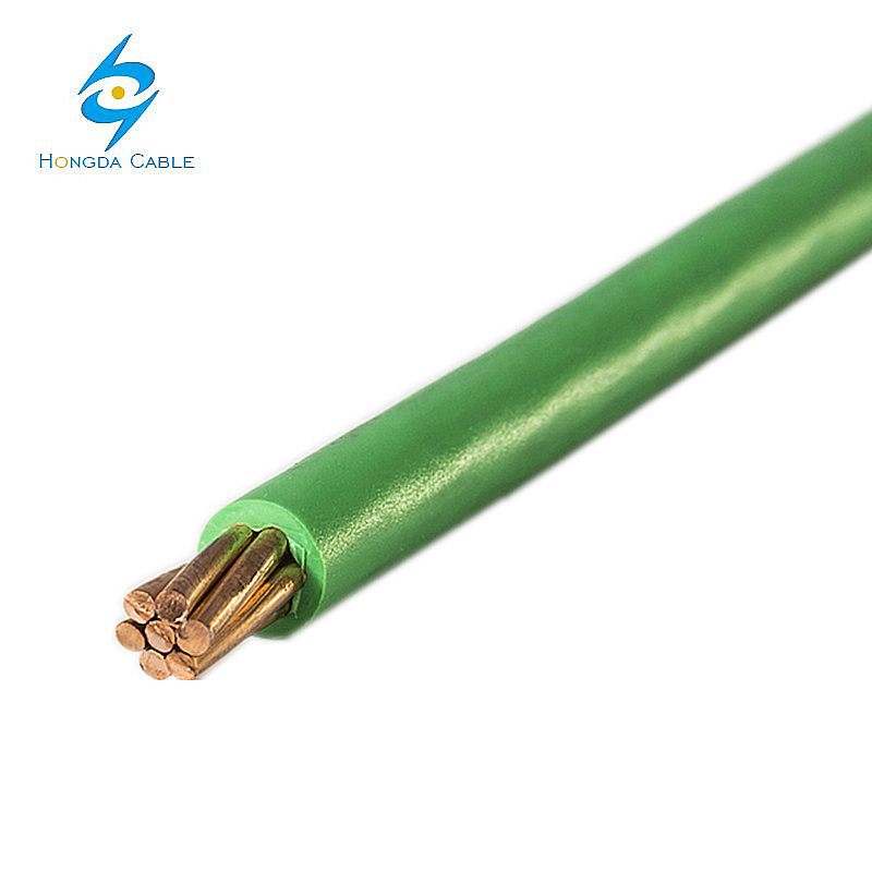 ASTM Standard 600V AWG Size 80mm2 100mm2 125mm2 PVC Electrical Copper Wire Thw Tw