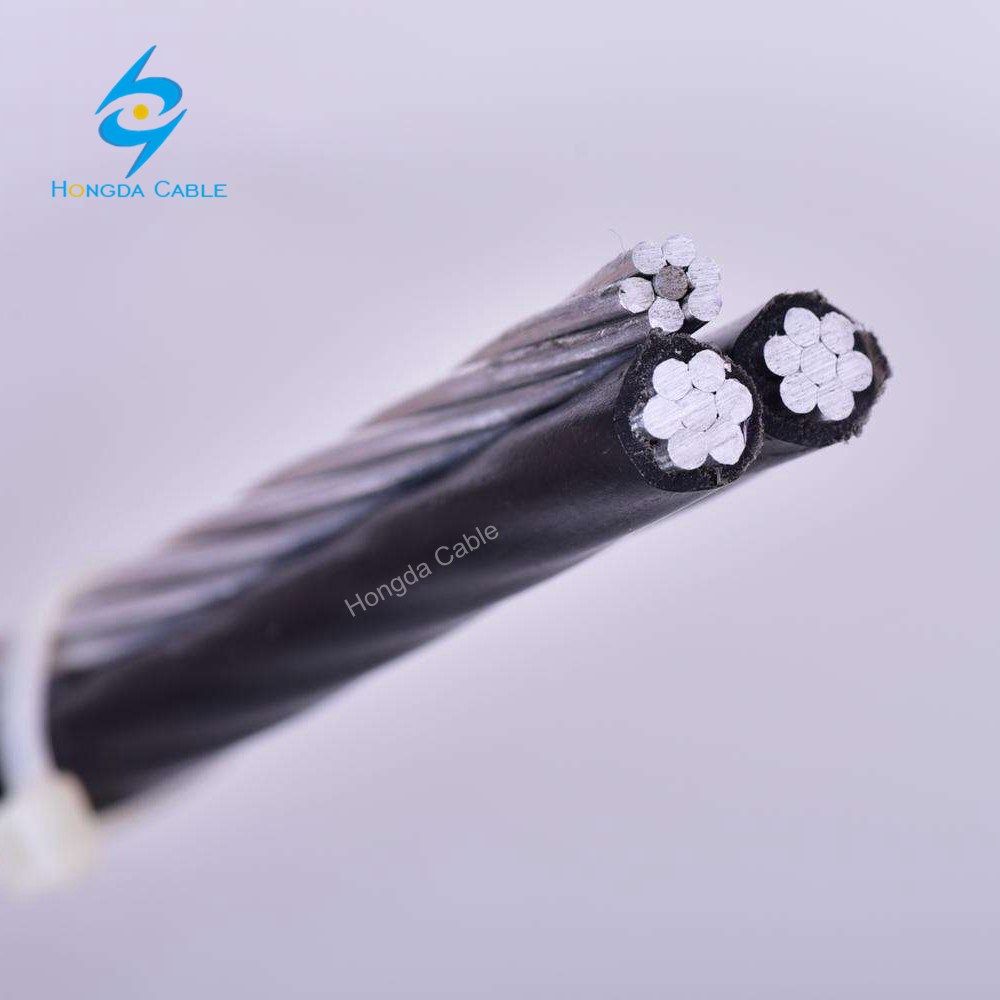 Aluminio Cable 2AWG Triplex Service Drop Aluminum Insulated Cable 6AWG