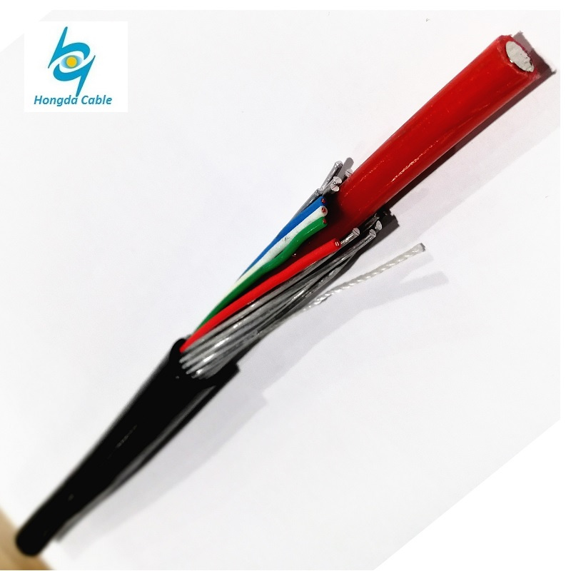 Conductor de Aluminio 1/4.5 y 4X0.5mm Cable de Servicio Aislado en PE de Cobre con Resistencia a los UV del Piloto