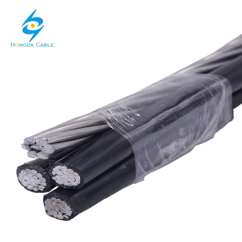 China Duplex 8AWG Aluminum Service Drop Cable 2*8+8AWG Aluminum Overhead Wire on sale