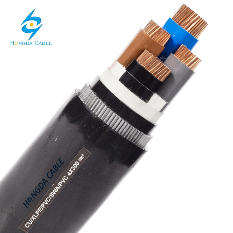 Fxrv Xrv Standard Steel Wire 4 Core Armoured Copper Cable Cu / XLPE / Swa / PVC