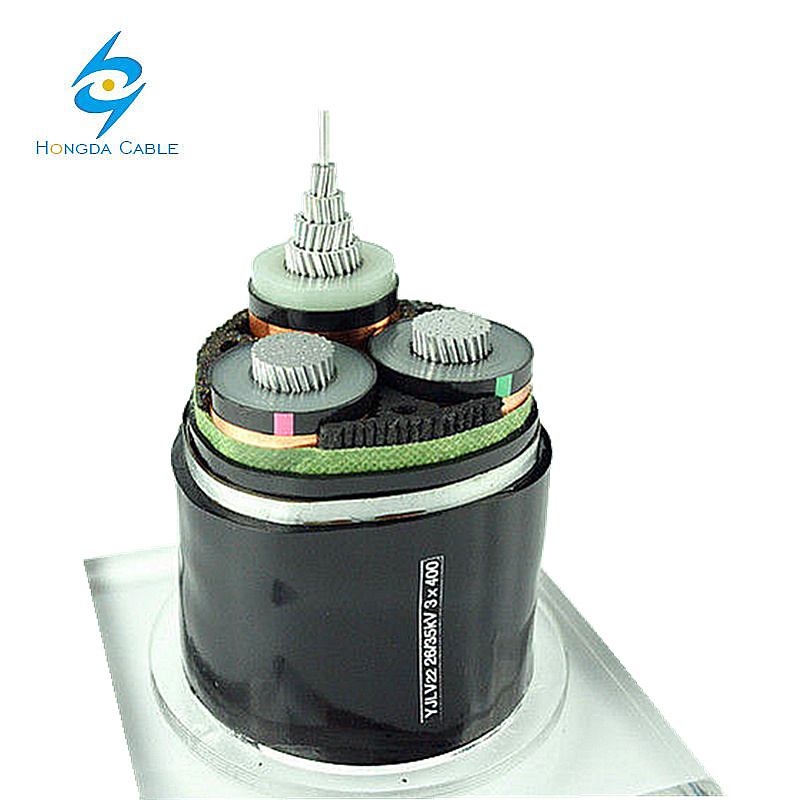 High Tension 20kv 35kv 3 Core Aluminum XLPE Armoured Cable