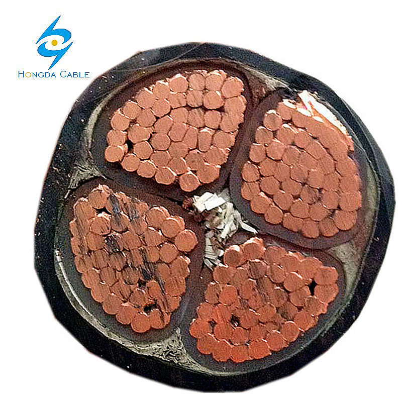 Low Volatge 4X95mm2 4X120mm2 Cu XLPE PVC Copper Core Unarmoured Underground Cable for Power Station