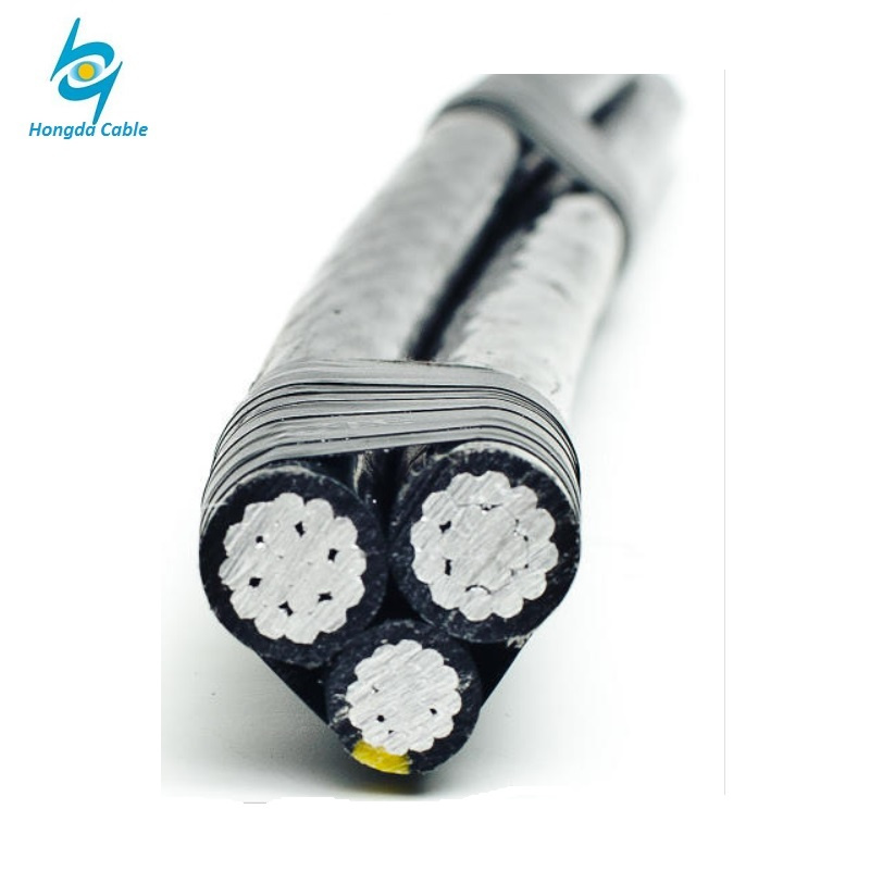 Low Voltage Aerial Bundled Cable Triplex ABC Cable for Overhead Transmission