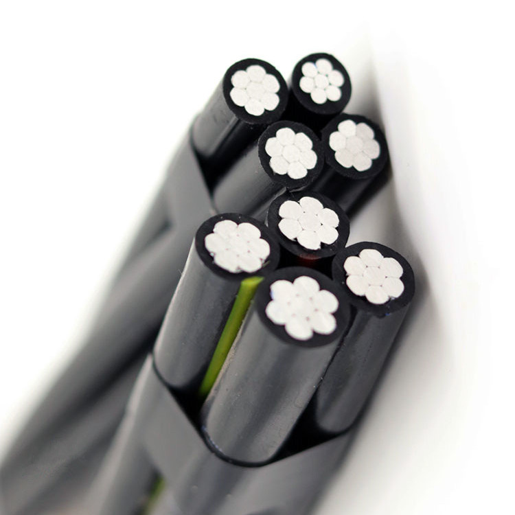 Bajo Voltaje BS7870-5 Estándar 4X16 4X25 4X35 4X50 4X70 4X95 Cable Aéreo de Aluminio ABC