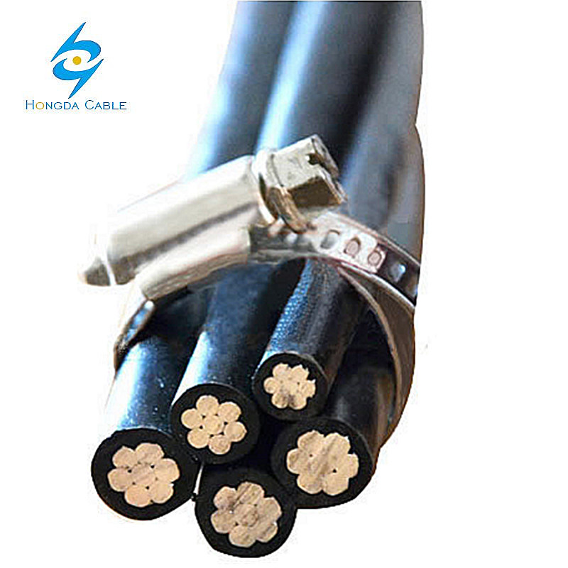 NFC-33 209 Aluminum Conductor XLPE PE PVC Insulation 3*25+54.6+16sqmm Overhead ABC Cable
