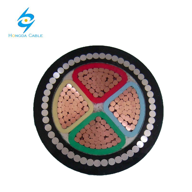 Quadruple Cores Copper Conductor XLPE Iinsulated PVC Sheath Power Cable