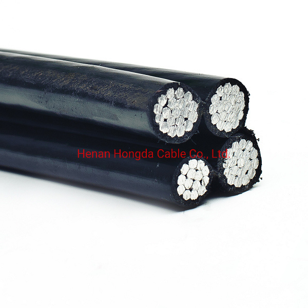 Quadruplex Drop Urd XLPE Electric Aluminum ABC Cable 2AWG 1/0AWG 2/0AWG