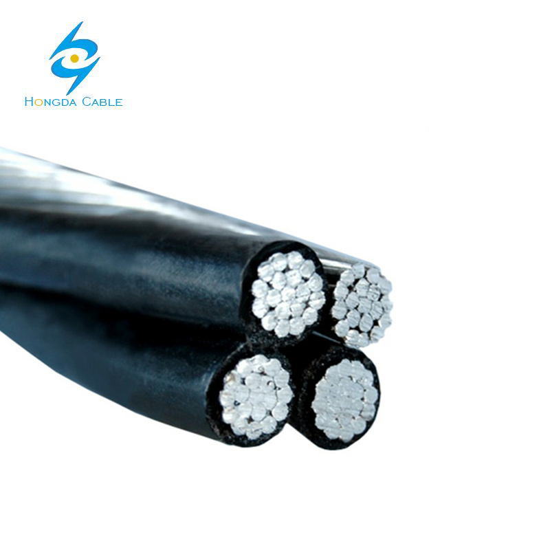 Quadruplex Service Drop Wire Overhead 3+1core 0.6/1kv ABC Cable