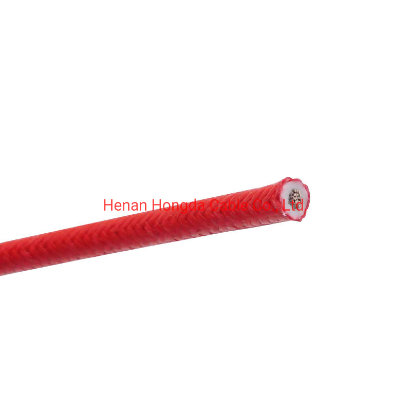 Silicone Glass Fiber Braided High Temperature Cable 1.0mm Flexible Tinned Copper Core