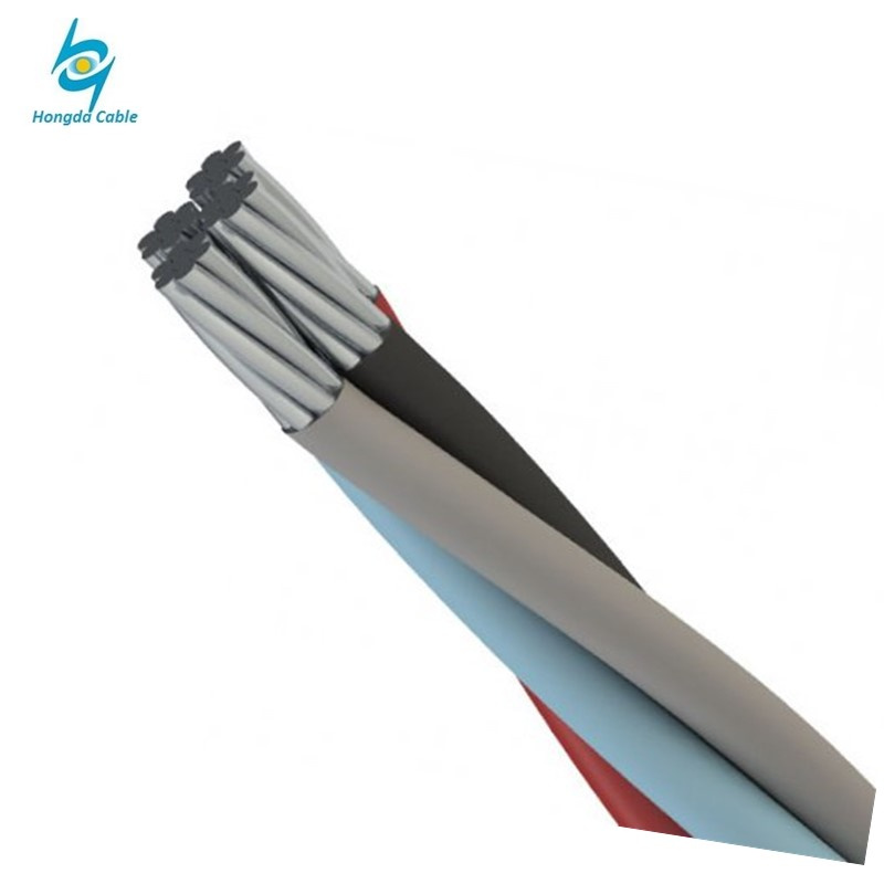 Cable de servicio aéreo dúplex de aluminio con aislamiento XLPE Collie 1*6+6AWG