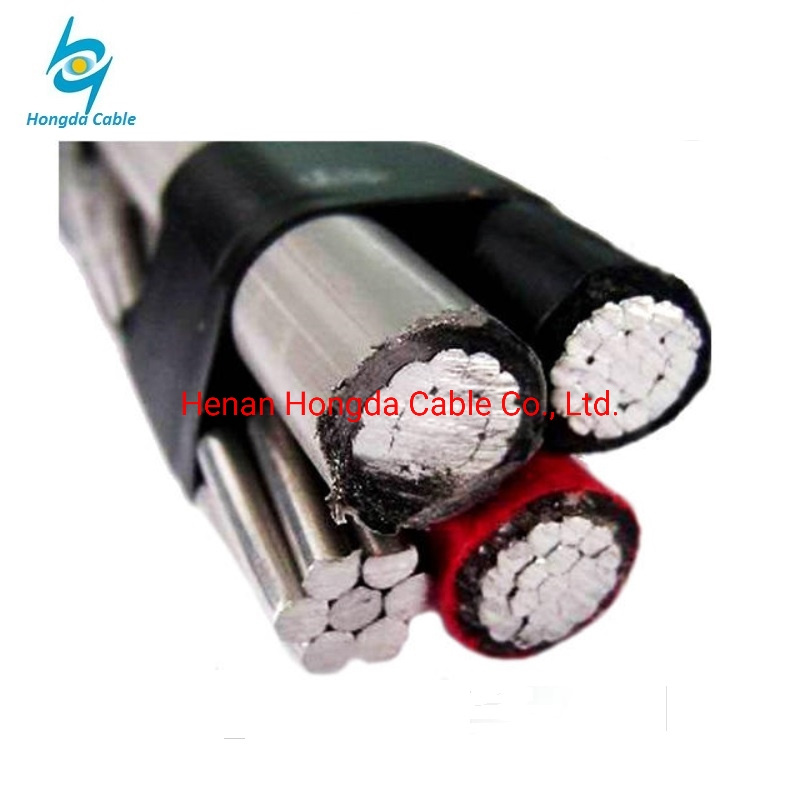 XLPE Quadruplex Aluminum Aerial Bundle ABC Cable Barnacle 2*4+4AWG